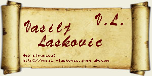 Vasilj Lasković vizit kartica